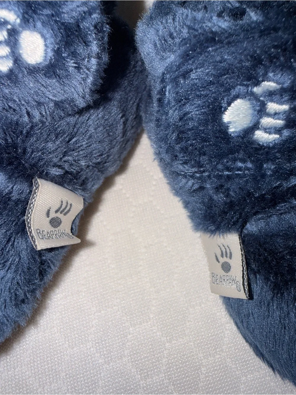 BearPaw Navy Blue Plush Baby Booties 6/9M